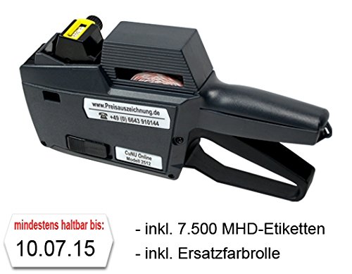Auszeichner für Preise und Datum - CuNU Modell 2512 inkl. 7500 MHD-Etiketten von CuNU Preisauszeichnung