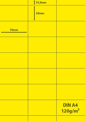 Gelbe Regalschilder, gelbe Regal Etiketten gelb, 70 mm Breite von CuNU Preisauszeichnung