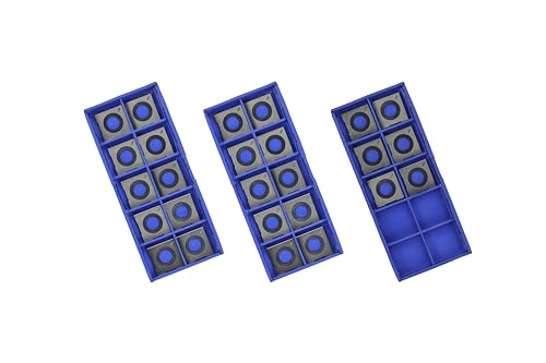 Cutech 40938 14,25 mm quadratische 2-seitige Wolframkarbid-Einsätze, OEM-Ersatz für Cutech Spiralschneiderkopf, Tisch-Holzbearbeitungsmaschinen, 14,25 x 14,25 x 2 mm (26) von CuTech