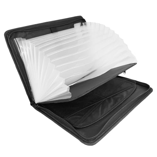Feuerfester und wasserdichter Fächermappen-Organizer, 13 Fächer, Akkordeon-Akten-Organizer, tragbarer Dokumentenhalter für A4-Briefe Feuerfester und wasserdichter Fächermappen-Organizer, 13 Fächer, Akkordeon-Akten-Organizer, tragbarer Dokumentenhalter für A4-Briefe von Cubicozy