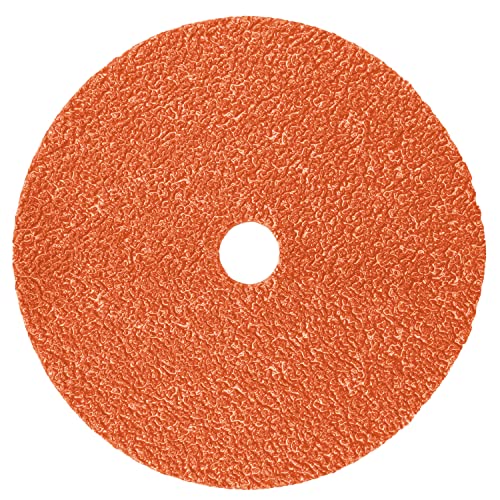 3M Cubitron II Faserscheibe 987C, präzise geformte Keramikkörnung, nass/trocken, 17,8 cm Durchmesser, 80+ Körnung, Orange (25 Stück) von Cubitron