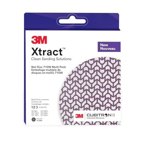 3M Xtract Cubitron II Netzscheibe 710 W, 12,7 cm, 12 Stück, Multipack Klett-Schleifscheiben, 80+, 120+, 180+, 220+, 240+, 320+, praktisch staubfrei, verschiedene Qualitäten, 88518, 20 Stück, lila 3M Xtract Cubitron II Netzscheibe 710 W, 12,7 cm, 12 Stück, Multipack Klett-Schleifscheiben, 80+, 120+, 180+, 220+, 240+, 320+, praktisch staubfrei, verschiedene Qualitäten, 88518, 20 Stück, lila von Cubitron