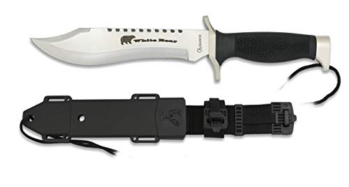 Cuchilleria Deportiva Albainox - 32328 - Albainox-Messer, Modell Weißer Bär. Blatt: 18 cm. ABS-Nylonscheide - Werkzeug für Jagd, Angeln, Camping, Outdoor, Survival und Bushcraft von Cuchilleria Deportiva