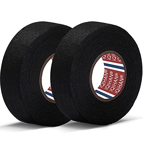 Gewebeband - 2 Rollen klebeband für Kfz Motorrad Auto Kabelbaum Filzband Reparatur Geräuschdämpfung Kabelweben Band - 19 mm x 15 m Hitzebeständiges Isolierband für Auto Kabel Befestigt Schwarz Gewebeband - 2 Rollen klebeband für Kfz Motorrad Auto Kabelbaum Filzband Reparatur Geräuschdämpfung Kabelweben Band - 19 mm x 15 m Hitzebeständiges Isolierband für Auto Kabel Befestigt Schwarz von Cuckyzirl