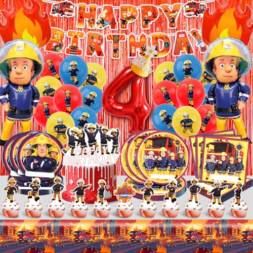 Feuerwehr Geburtstag Deko 4 Jahre,Feuerwehrmann Geburtstag Ballon,Feuerwehrauto Deko Kindergeburtstag Jungen Mädchen,Feuerwehrauto Luftballon Helium,Feuerwehr Thema Party Dekoration Feuerwehr Geburtstag Deko 4 Jahre,Feuerwehrmann Geburtstag Ballon,Feuerwehrauto Deko Kindergeburtstag Jungen Mädchen,Feuerwehrauto Luftballon Helium,Feuerwehr Thema Party Dekoration von Cuidongsheng
