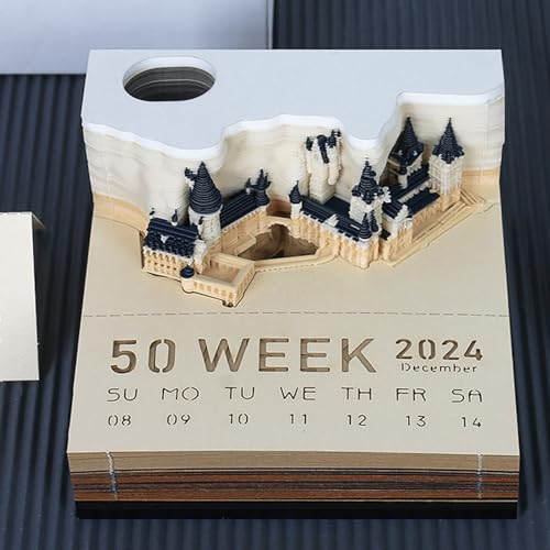Castle 3D-Notizblock mit Licht, Multifunktionaler 2024-Kalender-Notizblock und Praktischen Aufklebern, Kreative Handgerissene Papierschnitzerei, Vielseitige Display-Dekoration, Castle 3D-Notizblock mit Licht, Multifunktionaler 2024-Kalender-Notizblock und Praktischen Aufklebern, Kreative Handgerissene Papierschnitzerei, Vielseitige Display-Dekoration, von Cuifati