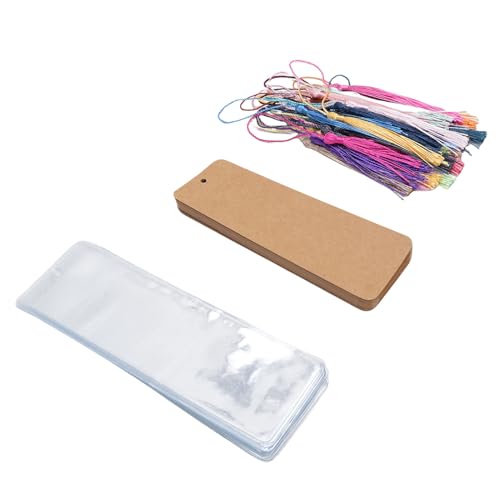 Cuifati Leer -Lesezeichen, Abgerundete Ecke Benutzerdefinierte Malvorlagen Makit Making Kit Vorgebohrtes Loch Vielseitige Nutzung 30 Sets für Unterrichtsaktivitäten (BROWN) von Cuifati