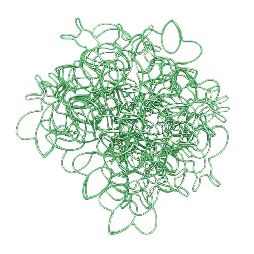 Cuifati Paperclip -Set, Multifunktionale Bienen -verdrängte Papierclips Eisen 80pcs Niedlich für Sammelalbenkalenderdateien (GREEN) von Cuifati