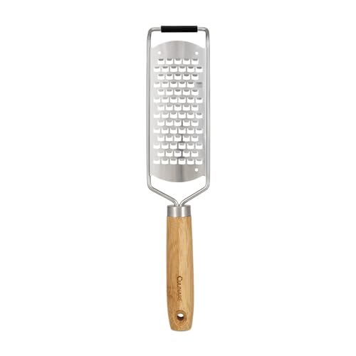 Culinare Naturals Groß Reibe, Edelstahl mit Griff aus natürlichem Bambus, 30cm x 7cm, Küchenreibe für Käsesorten, Gemüse, Früchte und Mehr, C70002 Culinare Naturals Groß Reibe, Edelstahl mit Griff aus natürlichem Bambus, 30cm x 7cm, Küchenreibe für Käsesorten, Gemüse, Früchte und Mehr, C70002 von Culinare