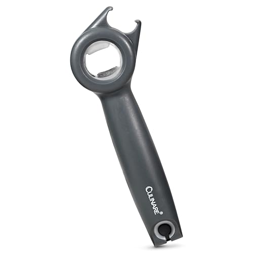 Culinare 5-in-1 Öffner, öffnet Gläser, Dosen, Flaschen, Ringzüge und Drehverschlüsse mit nur einem Werkzeug, Kunststoff/Edelstahl/Grau Culinare 5-in-1 Öffner, öffnet Gläser, Dosen, Flaschen, Ringzüge und Drehverschlüsse mit nur einem Werkzeug, Kunststoff/Edelstahl/Grau von Culinare