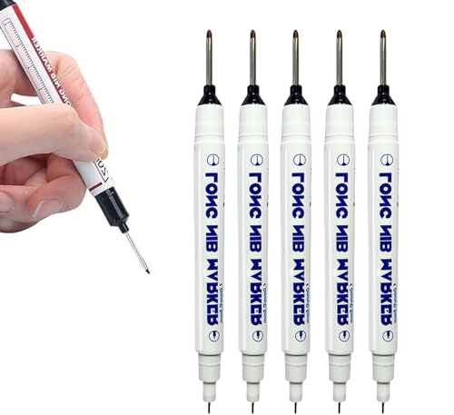 CulinaryTerra Tieflochmarker, 20 mm lange wasserfeste Marker, für Metallaufbau und -markierung, permanente Tinte, Tischlerwerkzeuge und Industrieeinsatz, Doppelkopf CulinaryTerra Tieflochmarker, 20 mm lange wasserfeste Marker, für Metallaufbau und -markierung, permanente Tinte, Tischlerwerkzeuge und Industrieeinsatz, Doppelkopf von CulinaryTerra