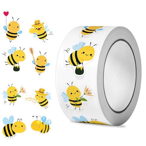 Biene Aufkleber, 2000pcs Biene Belohnungsaufkleber, Kleine bienen aufkleber, Wasserfest aufkleber biene, Selbstklebende Tier Sticker von Culinavog