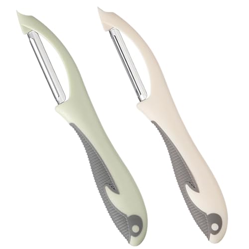 Culinavog 2 Stück Sparschäler, Edelstahl Gemüseschäler mit Pendelklinge und Rutschfestem Griff, Küchenschäler für Kartoffeln, Karotten, Äpfel, Gurken, Birnen von Culinavog
