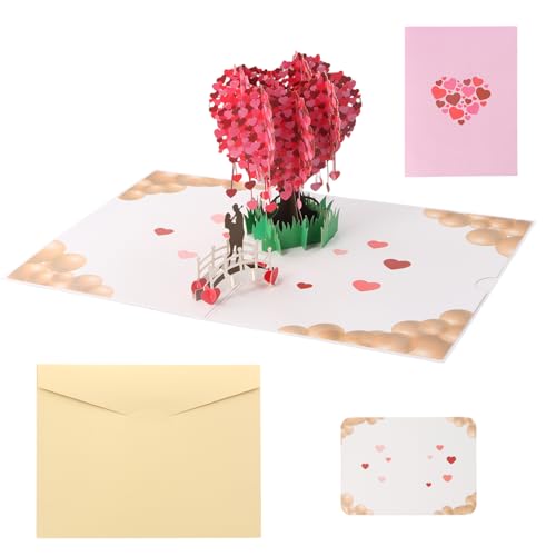 Culinavog Glückwunschkarte, Pop Up Hochzeitskarte, 3D Liebesbaum Pop Up Karte Hochzeit, Klappkarte mit Umschlag, Gerade Verheiratetes 3D-Pop-up für Verlobung, Hochzeitsjubiläen, Hochzeitsgeschenk Culinavog Glückwunschkarte, Pop Up Hochzeitskarte, 3D Liebesbaum Pop Up Karte Hochzeit, Klappkarte mit Umschlag, Gerade Verheiratetes 3D-Pop-up für Verlobung, Hochzeitsjubiläen, Hochzeitsgeschenk von Culinavog