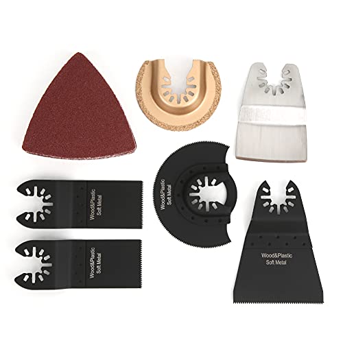 16pcs oszillierende Sägenschaufel Sandpapier Set Holzbearbeitungswerkzeugkit zum Trimmen von Holz Kunststoff Weiches Metall Langlebig von Culnflun