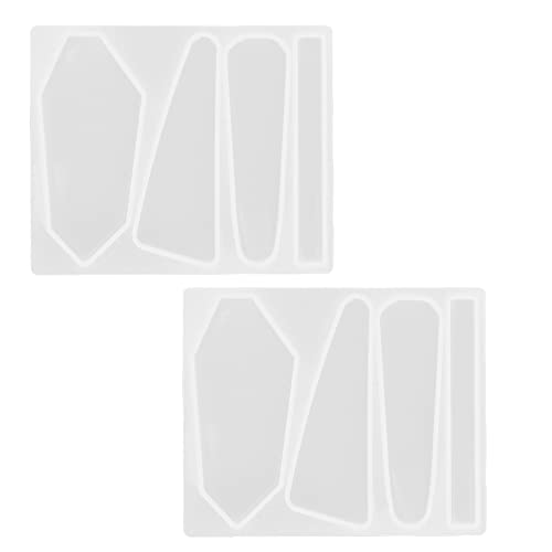 Culnflun Barrette Form, Silikon DIY Hair Stick Making Geometric Bobby Pin Werkzeuge Bastelschmuck herstellen 2pcs Set für Haarzubehör handgefertigte Kunstprojekte (Typ 2) von Culnflun