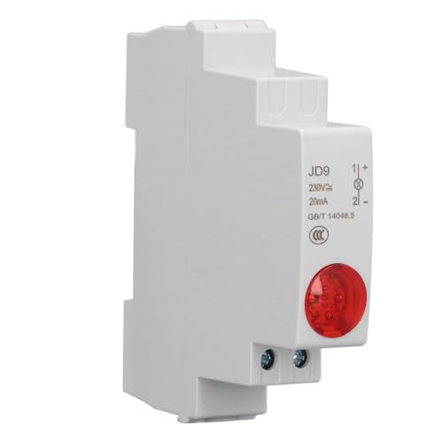 Culnflun DIN Schienen LED Anzeigeleuchte Hochwertige PC Material Kompakte Bauform Signal Indikation Für Verteilerkästen und Industriesteuerungen 230V AC DC (Rot) von Culnflun