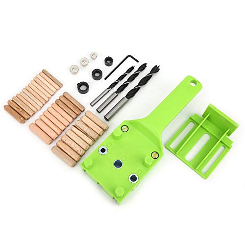 Culnflun Doweling Jig -Kit, professionelles Holzbearbeitungswerkzeug Heavy Duty Drill Guide mit 6 mm 8 mm 10 mm Lochbohrgeräte für Holzarbeiter DIY -Enthusiasten Abs Plastik von Culnflun