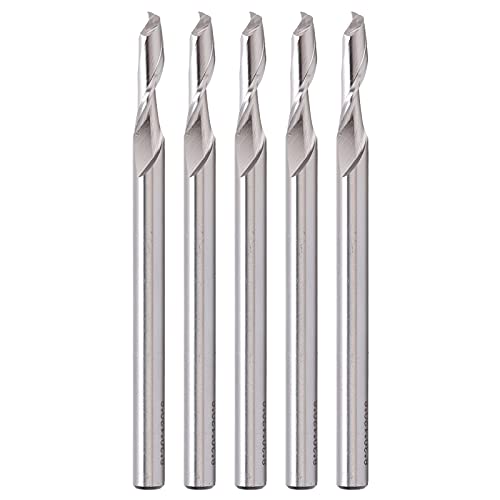 Culnflun Hochgeschwindigkeitsstahl, Einzelflöte Spiral End Mill CNC Router Bit -Gravur -Werkzeugset von 5pcs für CNC nmaschine Holzbearbeitungsmaschine Werkzeugmaschine Culnflun Hochgeschwindigkeitsstahl, Einzelflöte Spiral End Mill CNC Router Bit -Gravur -Werkzeugset von 5pcs für CNC nmaschine Holzbearbeitungsmaschine Werkzeugmaschine von Culnflun