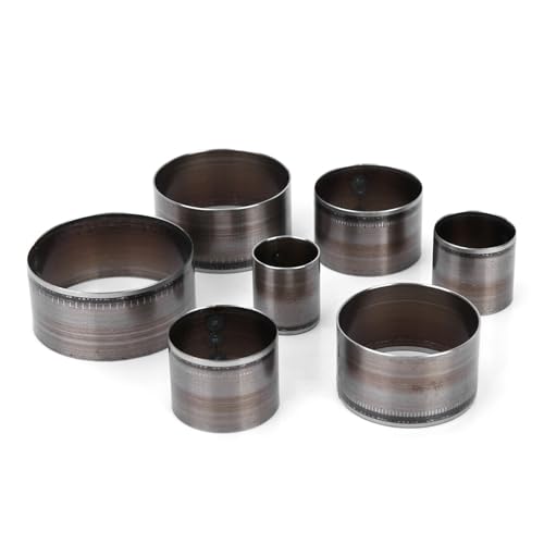 Culnflun Leder -Stanzwerkzeug Rundschreier Punch Punch Die Premium Dauerhafte Lederwerkzeuge für Lederbearbeitungsprojekte 7 PCs Set mit Aufbewahrungsbox Mehrere Größen von Culnflun
