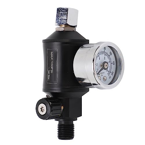 Culnflun Luftkompressorregler -Ventil 1/4in NPT Lufteinstellungsventilregler für eine präzise Steuerung in luftpneumatischen Werkzeuganwendungen, Sprühmalerei, Sprühmalerei von Culnflun