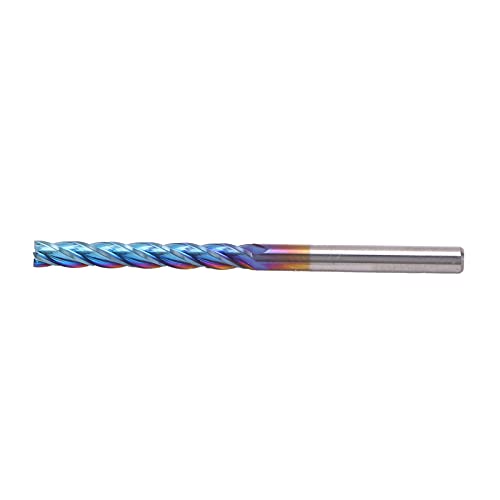 Culnflun Mahlschneider 4 Flöte, Wolframstahl -Endmühle Nano Blau -Beschichtung CNC Cutter Bit 3.175x25x50 mm hoher Härtewiderstand für die Form der Form der Form von Culnflun Mahlschneider 4 Flöte, Wolframstahl -Endmühle Nano Blau -Beschichtung CNC Cutter Bit 3.175x25x50 mm hoher Härtewiderstand für die Form der Form der Form von von Culnflun
