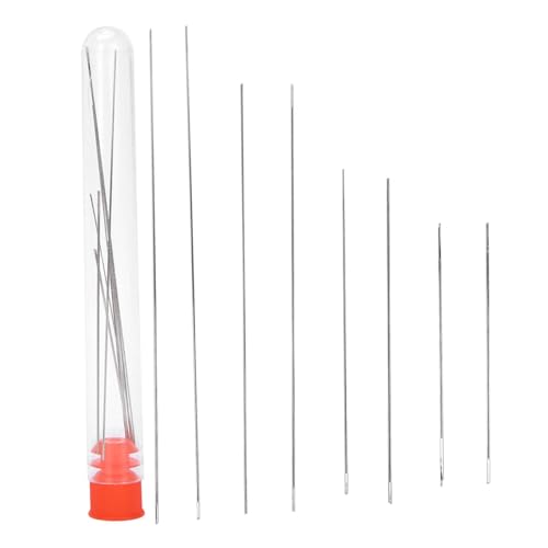 Culnflun Perlennadelsamen dünne Perlennadeln Stahl große Augenperlennadeln für Fädeln von Samen Perlen Stickschmuck herstellen 4 Größen 8pcs mit transparenten Nadelflasche Culnflun Perlennadelsamen dünne Perlennadeln Stahl große Augenperlennadeln für Fädeln von Samen Perlen Stickschmuck herstellen 4 Größen 8pcs mit transparenten Nadelflasche von Culnflun