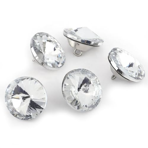 Culnflun Strass Kristall knöpfe Glänzendes Luxus Glas DIY Bastel dekoration Zubehör für Holz möbel Sofa Coss 20mm 25mm 50 teile/los (20 mm) von Culnflun