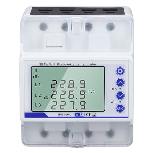 Culnflun WiFi Smart Circuit Breaker Energy Mess Switch 3 Phase Bidirektional 60‑300V 100A Backbeleuchtung LCD -Display für Home Office Culnflun WiFi Smart Circuit Breaker Energy Mess Switch 3 Phase Bidirektional 60‑300V 100A Backbeleuchtung LCD -Display für Home Office von Culnflun