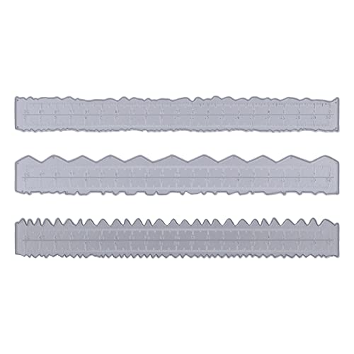 Culnflun unregelmäßige Kanten Lineal Set, Kohlenstoffstahl dekoratives Sterbungswerkzeug für Karten machen Scrapbooking DIY -Handwerksprojekte Leichter langlebiger Präge -Lineal von Culnflun
