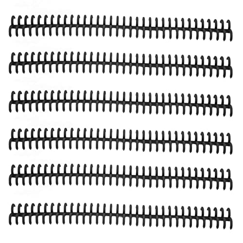Kunststoffbindungskämme, Bindungs ​​Wirbelsäule Kunststoff, aufgeteilt 34 Loch Lösche Blattringe abnehmbare Bindungsschleife 12 mm Durchmesser 10pcs (Black) von Culnflun