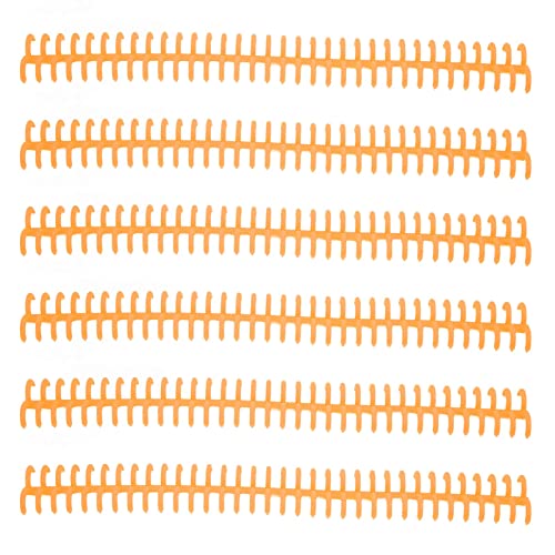 Kunststoffbindungskämme, Bindungs ​​Wirbelsäule Kunststoff, aufgeteilt 34 Loch Lösche Blattringe abnehmbare Bindungsschleife 12 mm Durchmesser 10pcs (Orange) von Culnflun