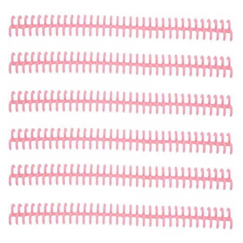 Kunststoffbindungskämme, Bindungs ​​Wirbelsäule Kunststoff, aufgeteilt 34 Loch Lösche Blattringe abnehmbare Bindungsschleife 12 mm Durchmesser 10pcs (Pink) von Culnflun