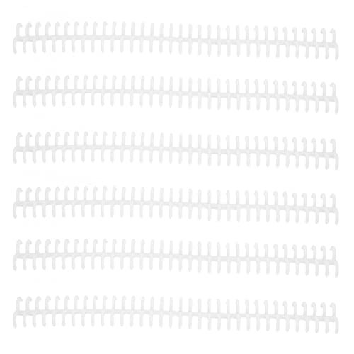 Kunststoffbindungskämme, Bindungs ​​Wirbelsäule Kunststoff, aufgeteilt 34 Loch Lösche Blattringe abnehmbare Bindungsschleife 12 mm Durchmesser 10pcs (Transparent) von Culnflun