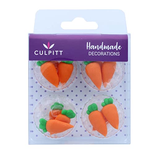 Culpitt 381 Zucker-Pipings für Karotten, 12 Stück, 2,5 cm, Orange von Culpitt