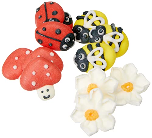 Culpitt Zuckerdekorationen Biene, Marienkäfer, Pilz und Gänseblümchen, Frühlingsmotive, 12 Stück Culpitt Zuckerdekorationen Biene, Marienkäfer, Pilz und Gänseblümchen, Frühlingsmotive, 12 Stück von Culpitt