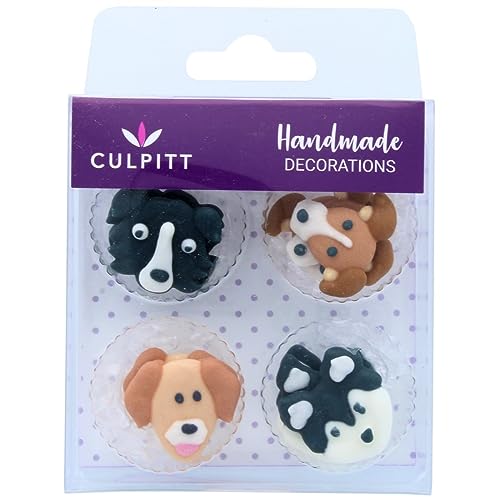 Dog Sugar Cupcake Toppers - 12 Pack von Culpitt