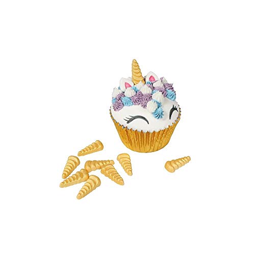 Culpitt Goldene Einhorn-Hörner Kuchendekoration, 180 Stück Culpitt Goldene Einhorn-Hörner Kuchendekoration, 180 Stück von Culpitt