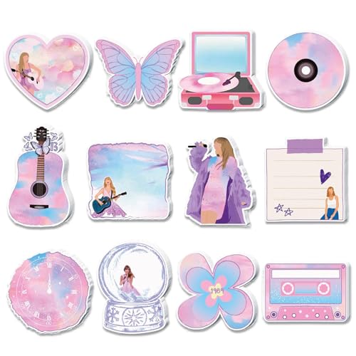 12 Packung Musikthema Haftnotizen, 240 Seiten, Kawaii Selbstklebender Klebezettel zum Beschriften, Unregelmäßig Geformte Sticky Notes für Zuhause, Schule, Büro von Cumnvulnt