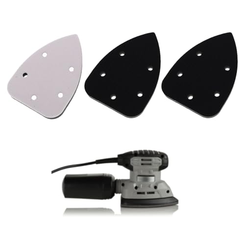 Dreieck-Schleifpads, Schaumstoff-Puffer-Pads für Mausschleifer, Detailschleifer, rutschfeste Vibrationsdämpfung, Klett-Pads für Schleifmaschine, Schwarz und Decker Mausschleifer, 3 Stück Dreieck-Schleifpads, Schaumstoff-Puffer-Pads für Mausschleifer, Detailschleifer, rutschfeste Vibrationsdämpfung, Klett-Pads für Schleifmaschine, Schwarz und Decker Mausschleifer, 3 Stück von Cunegra