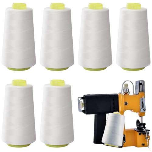 6 Rollen Nähgarn, 2747 m langes Polyester-Nähmaschinengarn, robustes, praktisches, tragbares Hochleistungsgarn zum Nähen zu Hause oder mit der gewerblichen Nähmaschine. von Cunlvyyds