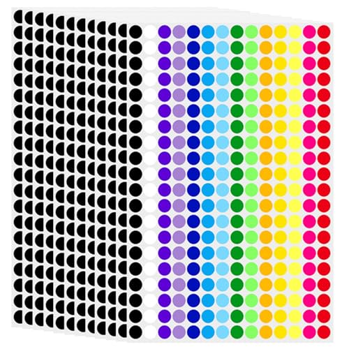 DOT -Aufkleber, 14 Farben kleine Aufkleber 2800 Stück/Set 12, 7 mm, Preis für Flohmarkt, Polka Round -Farbcodierungsetiketten DOT -Aufkleber, 14 Farben kleine Aufkleber 2800 Stück/Set 12, 7 mm, Preis für Flohmarkt, Polka Round -Farbcodierungsetiketten von Cunlvyyds