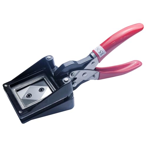 Fotoschneider, Hand-Bildschneider, 35 x 45 mm Papierzange mit präzisem Schnitt, tragbare Passfotozange für Pässe, Führerscheine und Ausweise von Cunlvyyds