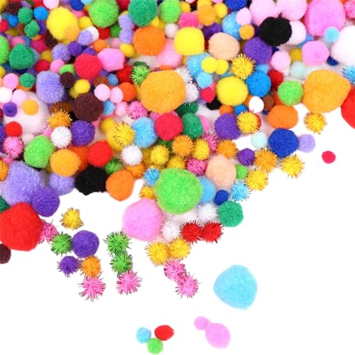 POM POMS, 1000 Stücke mehrfarbige Pomkugeln, flauschige weiche Pastellpoms, 0, 4 0, 6, 8 1 1, 2 Zoll Pompons für Handwerk, DIY und Dekorationen, Pastell POM POMS, 1000 Stücke mehrfarbige Pomkugeln, flauschige weiche Pastellpoms, 0, 4 0, 6, 8 1 1, 2 Zoll Pompons für Handwerk, DIY und Dekorationen, Pastell von Cunlvyyds