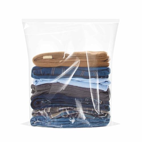 Große Plastiktüten mit Reißverschluss oben, 45,7 x 61 cm, 10 Stück, extra große Aufbewahrungsverpackung für Kleidung, Reisen, Umzug, große wiederverwendbare Taschen, strapazierfähig, BPA-frei, 2,36 mm Große Plastiktüten mit Reißverschluss oben, 45,7 x 61 cm, 10 Stück, extra große Aufbewahrungsverpackung für Kleidung, Reisen, Umzug, große wiederverwendbare Taschen, strapazierfähig, BPA-frei, 2,36 mm von Cupplation