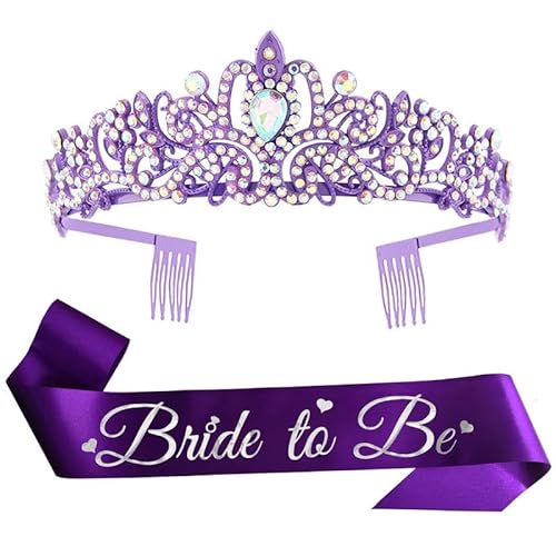 Bride To Be Schärpe Kristall Krone Set Lila Brautdusche Dekorationen Glitzer Braut Party Hochzeit Dusche Party Dekorationen Bride To Be Schärpe Kristall Krone Set Lila Brautdusche Dekorationen Glitzer Braut Party Hochzeit Dusche Party Dekorationen von Cuppqq