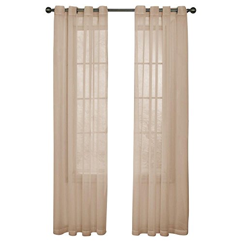 Curtain Fresh Arm and Hammer Vorhang, geruchsneutralisierend, durchscheinend, Voile, mit Ösen, für Schlafzimmer oder Wohnzimmer, 149,9 x 274,3 cm, Latte von Curtain Fresh