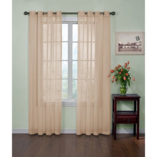 Curtain Fresh Arm and Hammer Vorhang, geruchsneutralisierend, durchscheinend, Voile, mit Ösen, für Schlafzimmer oder Wohnzimmer, 149,9 x 274,3 cm, Latte von CurtainFresh