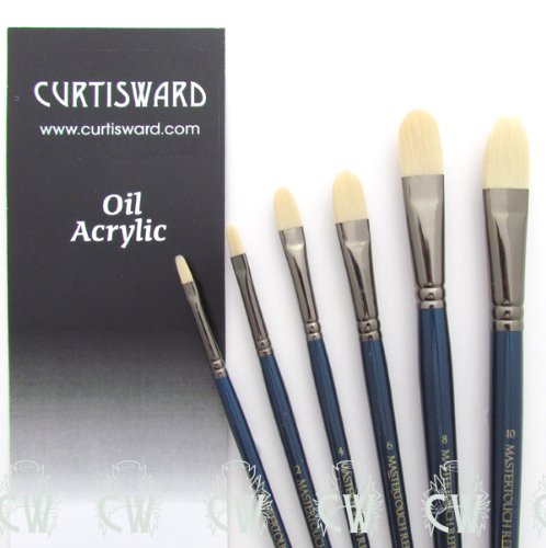 Pack Mastertouch Öl & Acryl Filberts Artists 6 Pinsel Set von Curtisward