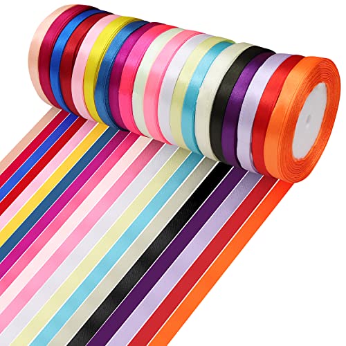 Curtzy 20 Stk Satinband Bänder zum Basteln in 20 Farben – 4,6 m – Stoff Bänder zum Nähen, Verpacken & Basteln von Schleifen – Geschenkband Set für Hochzeit, Maibaum, Dirndl, Weihnachten & Mehr Curtzy 20 Stk Satinband Bänder zum Basteln in 20 Farben – 4,6 m – Stoff Bänder zum Nähen, Verpacken & Basteln von Schleifen – Geschenkband Set für Hochzeit, Maibaum, Dirndl, Weihnachten & Mehr von Curtzy
